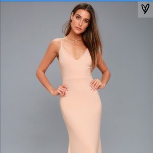 Lulu’s Blush Pink Maxi Dress NWT